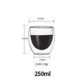 80 / 150 / 250 / 350 / 450 / 650ml Copo / Xícara / Caneca - Dupla Parede Com Isolamento de Vidro