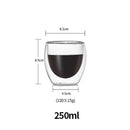 80 / 150 / 250 / 350 / 450 / 650ml Copo / Xícara / Caneca - Dupla Parede Com Isolamento de Vidro