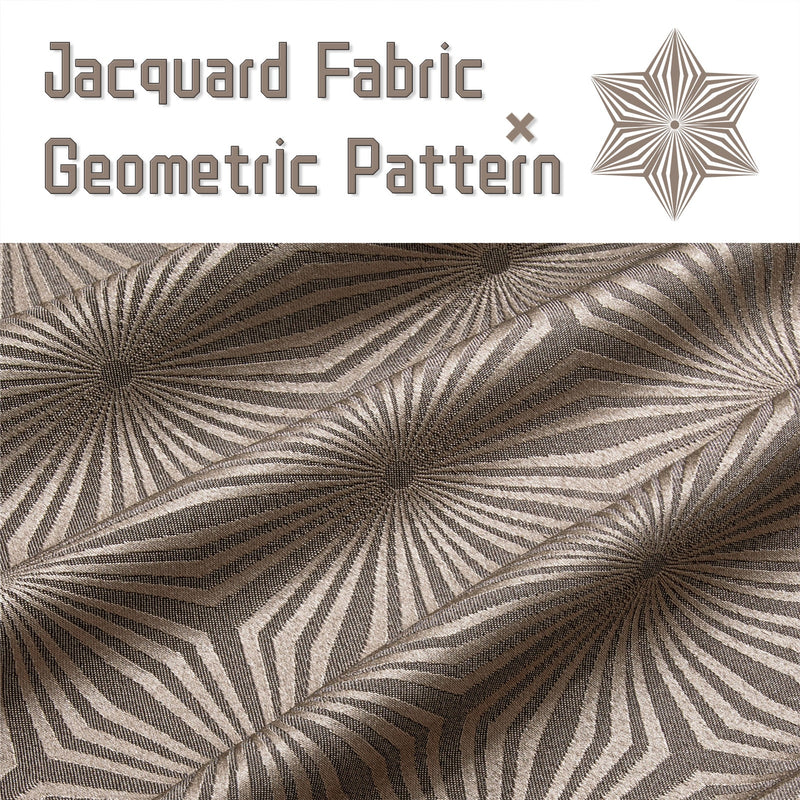 Cortina Padrão Geométrico para Quarto e Sala de Jacquard Elegant Luxury Blackout