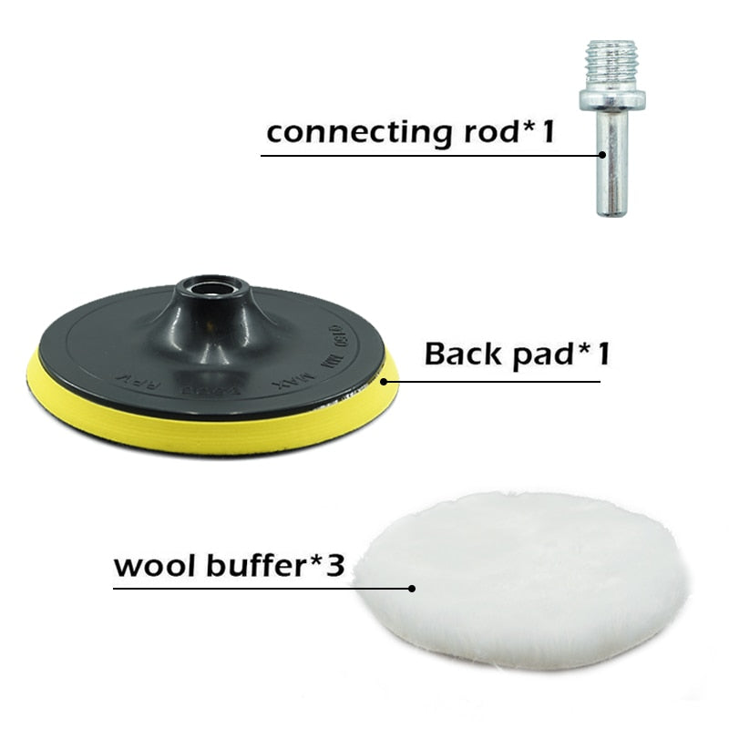 Kit Polimento Automotivo Espuma Boina Disco