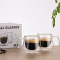80 / 150 / 250 / 350 / 450 / 650ml Copo / Xícara / Caneca - Dupla Parede Com Isolamento de Vidro
