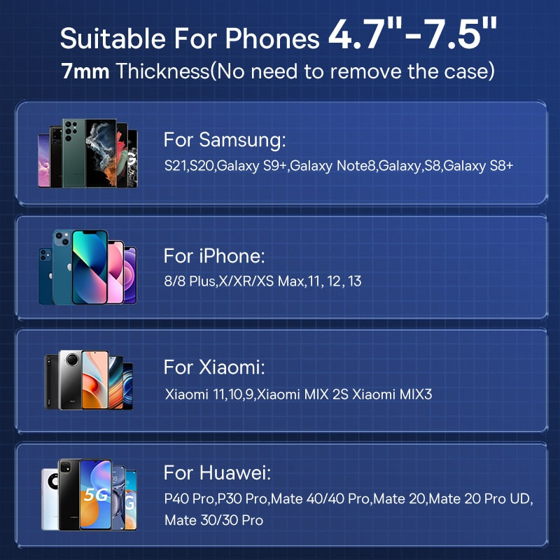 Base para Celular com Carregador sem Fio