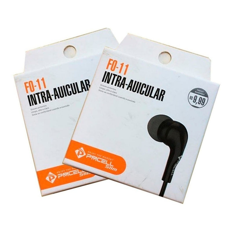 Fone De Ouvido Premium Slim Intra Auricular - Pmcell FO11 Original