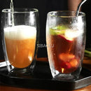 Copo de vidro drinken transparente 80/150/250/350/450 ml dupla camada