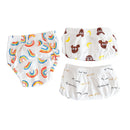 Conjunto 3 Peças Treinamento do bebê 6 Camadas Algodão Lavável Cintura Elástica 8-18kg