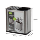 Novo Escorredor de talheres em aço inoxidável sistema de drenagem no fundo