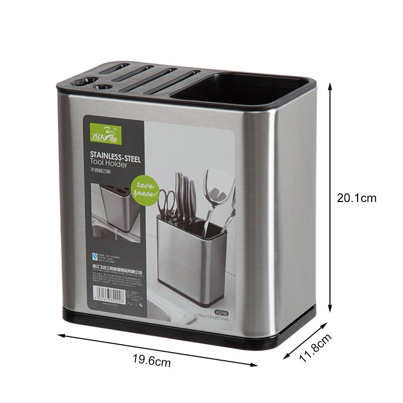 Novo Escorredor de talheres em aço inoxidável sistema de drenagem no fundo