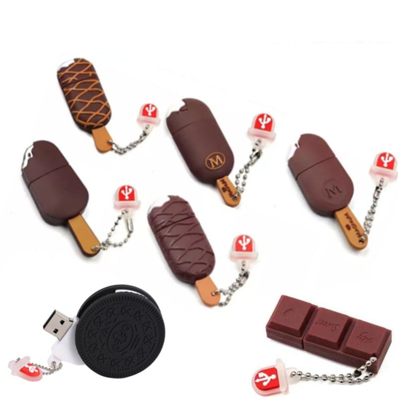 Pendrive USB 2.0 Criativo Sorvete / Picolé / Chocolate / Biscoito