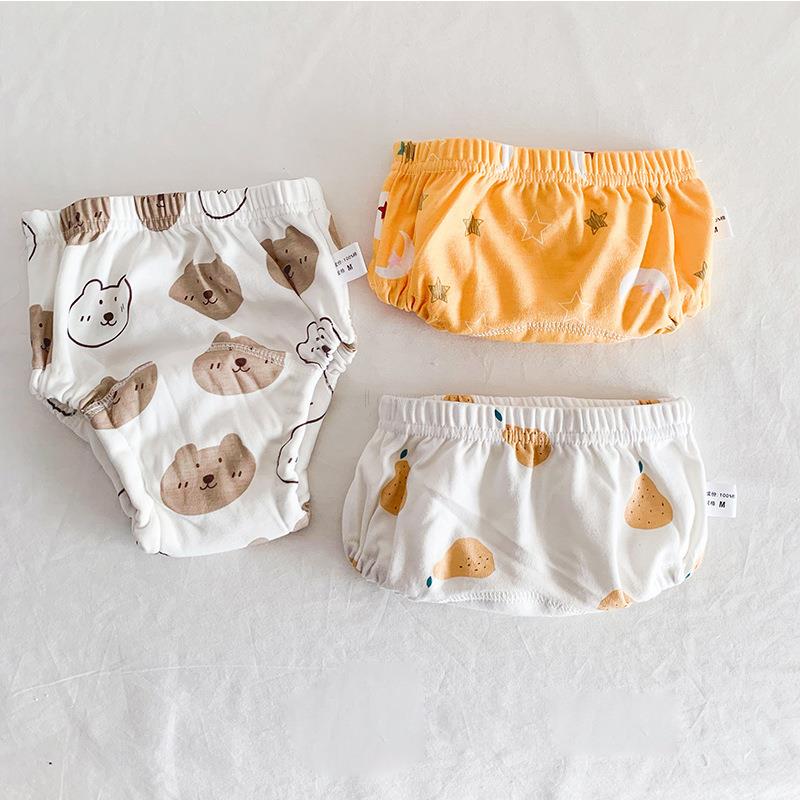 Conjunto 3 Peças Treinamento do bebê 6 Camadas Algodão Lavável Cintura Elástica 8-18kg
