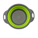 Escorredor de Silicone Para Frutas Vegetais e Macarrão - Cesta de Lavagem Dobrável com Alça